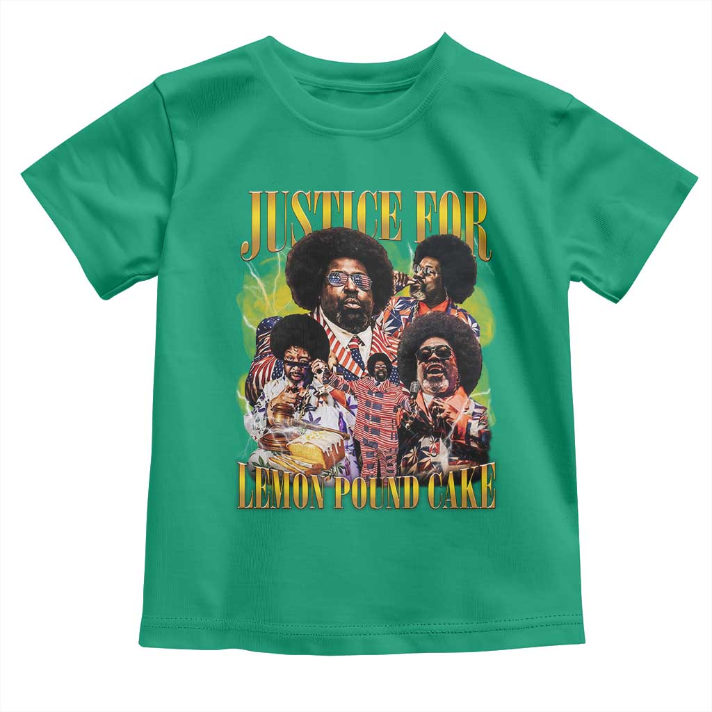Justice For Lemon Pound Cake Bootleg Graphic Toddler T Shirt Retro Rap Free Speech TS14 Irish Green Print Your Wear