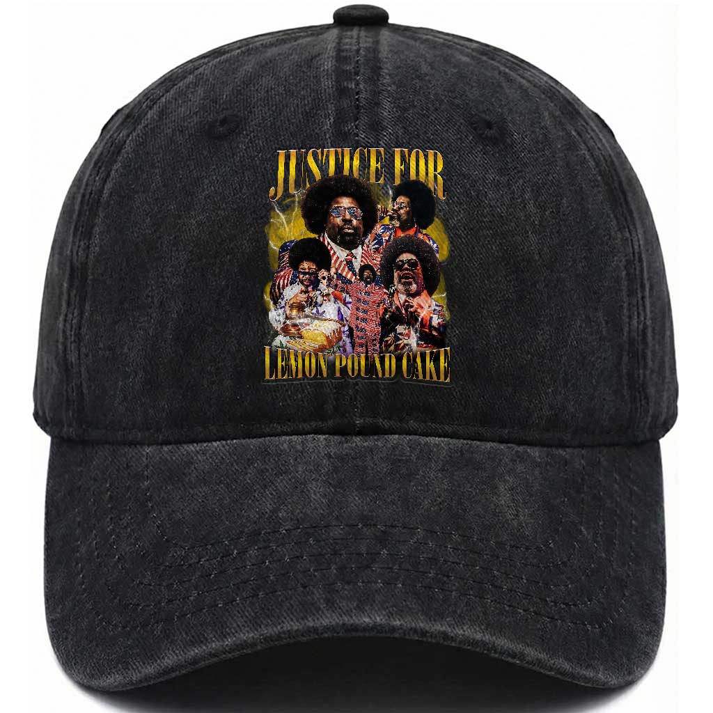 Justice For Lemon Pound Cake Bootleg Graphic Washed Cotton Baseball Cap Retro Rap Free Speech TS14 Print Your Wear