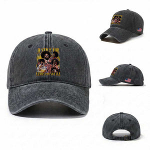 Justice For Lemon Pound Cake Bootleg Graphic Washed Cotton Baseball Cap Retro Rap Free Speech TS14 Washed Cap Universal Fit Dark Gray Print Your Wear