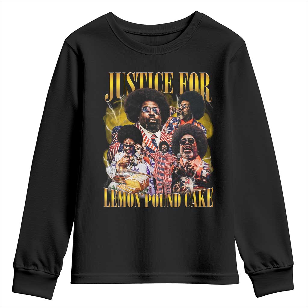 Justice For Lemon Pound Cake Bootleg Graphic Youth Sweatshirt Retro Rap Free Speech TS14 Black Print Your Wear