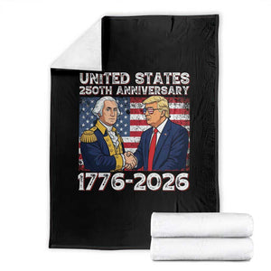 250th Anniversary USA Throw Blanket Patriotic Trump George Washington American Flag 4th of July TS14 Black Print Your Wear
