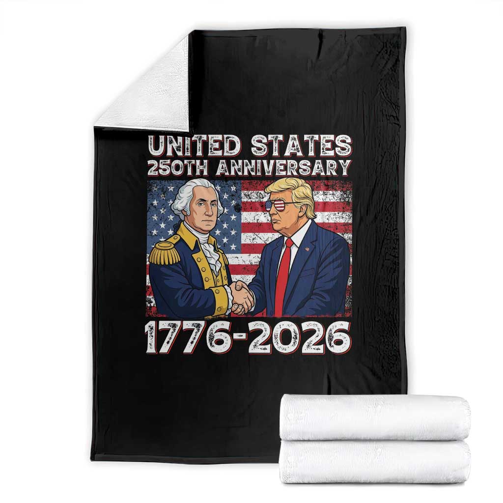 America 250th Anniversary Throw Blanket Patriotic Trump George Washington American Flag 4th of July TS14 Black Print Your Wear