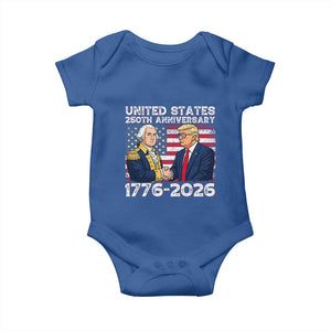 250th Anniversary USA Baby Onesie Patriotic Trump George Washington American Flag 4th of July TS14 Royal Blue Print Your Wear