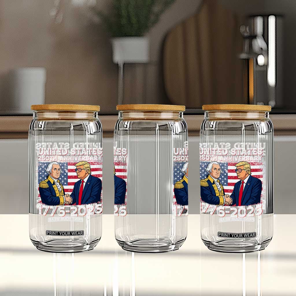 250th Anniversary USA Glass Can Patriotic Trump George Washington American Flag 4th of July TS14 Print Your Wear