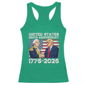 250th Anniversary USA Racerback Tank Top Patriotic Trump George Washington American Flag 4th of July TS14 Irish Green Print Your Wear