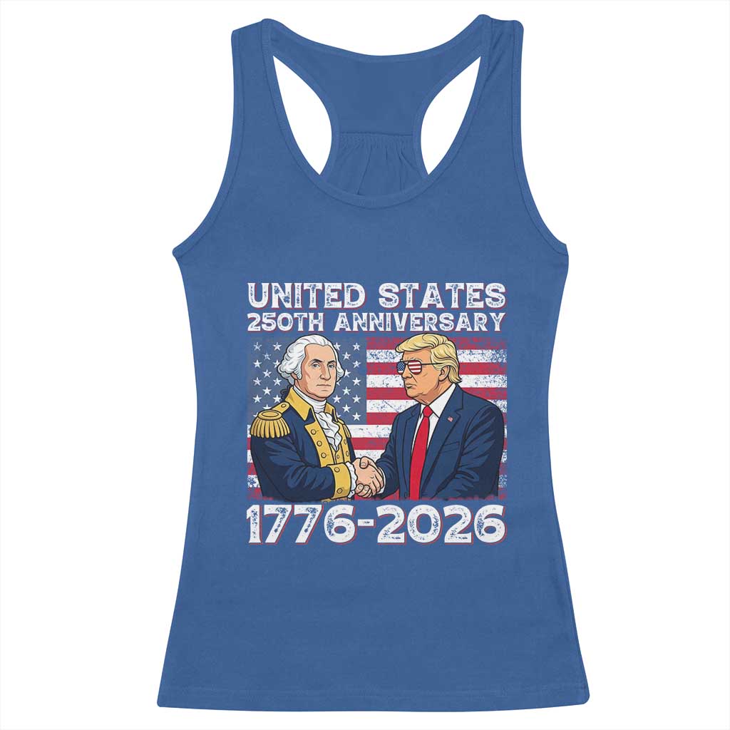 250th Anniversary USA Racerback Tank Top Patriotic Trump George Washington American Flag 4th of July TS14 Royal Blue Print Your Wear