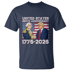 250th Anniversary USA T Shirt Patriotic Trump George Washington American Flag 4th of July TS14 Navy Print Your Wear