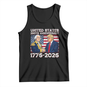 250th Anniversary USA Tank Top Patriotic Trump George Washington American Flag 4th of July TS14 Black Print Your Wear