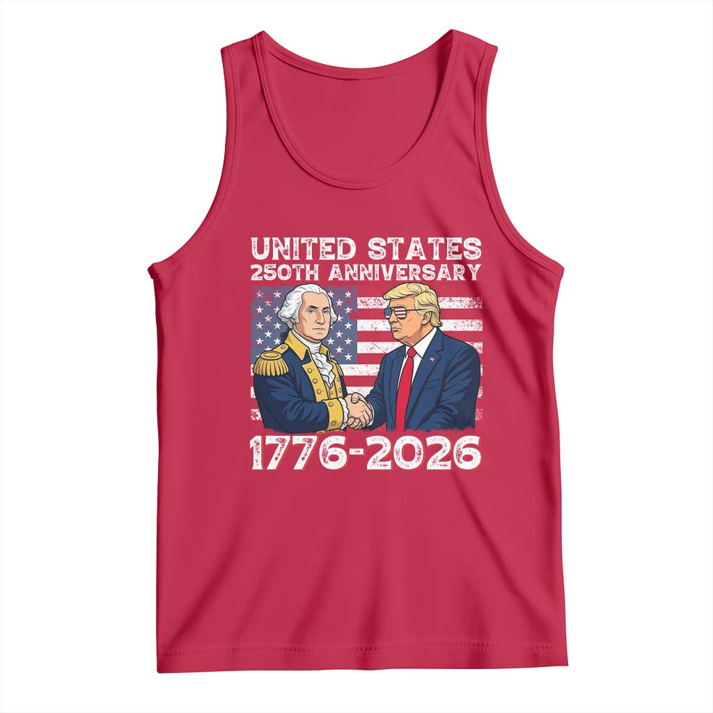 250th Anniversary USA Tank Top Patriotic Trump George Washington American Flag 4th of July TS14 Red Print Your Wear