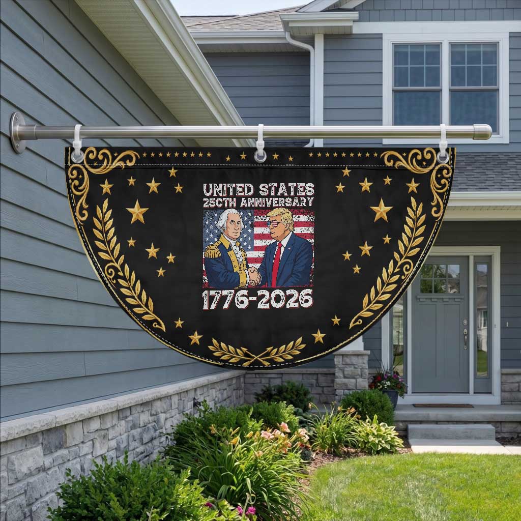 250th Anniversary USA Patriotic Fan Flag Trump George Washington American Flag 4th of July