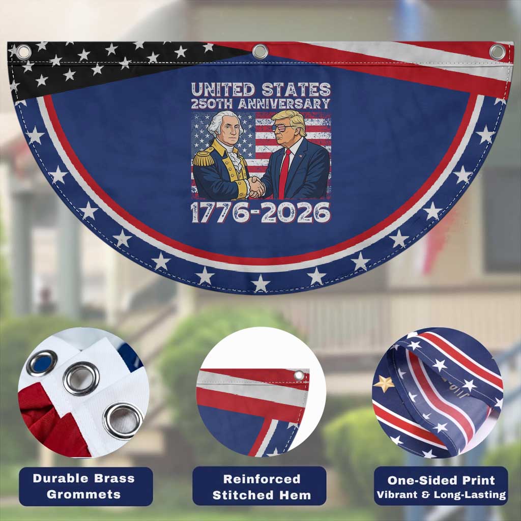 250th Anniversary USA Patriotic Fan Flag Trump George Washington American Flag 4th of July