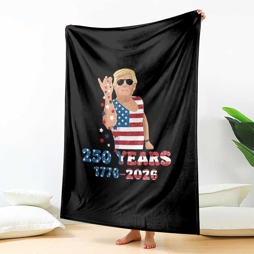 250 Years American Anniversary Throw Blanket Patriotic Trump 4th of July TS14 Print Your Wear