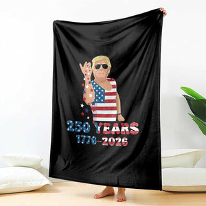 250 Years American Anniversary Throw Blanket Patriotic Trump 4th of July TS14 Print Your Wear