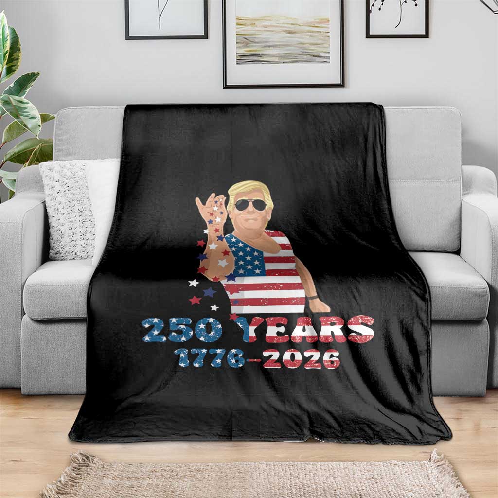 250 Years American Anniversary Throw Blanket Patriotic Trump 4th of July TS14 Print Your Wear
