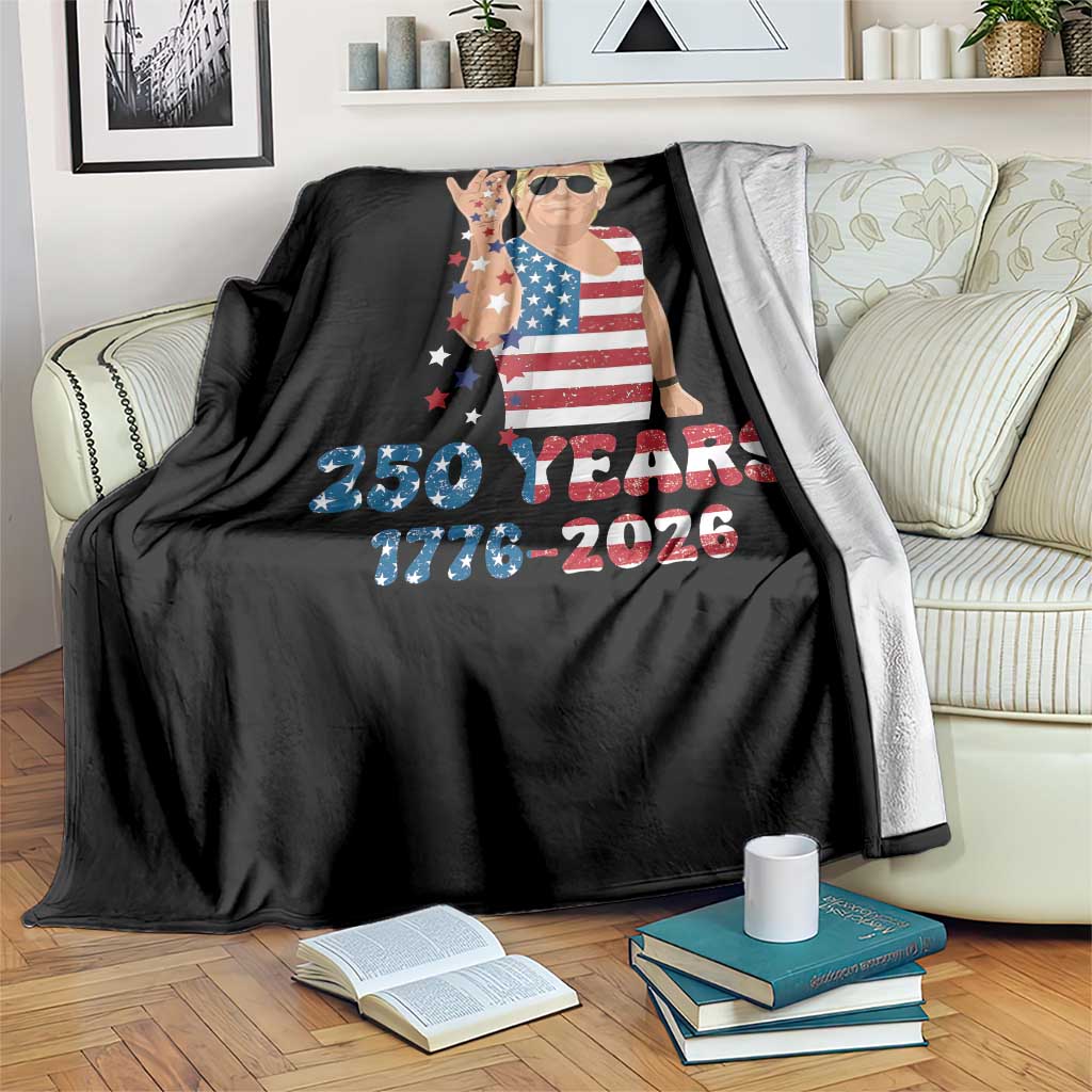 250 Years American Anniversary Throw Blanket Patriotic Trump 4th of July TS14 Print Your Wear