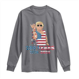 250 Years American Anniversary Long Sleeve Shirt Patriotic Trump 4th of July TS14 Charcoal Print Your Wear