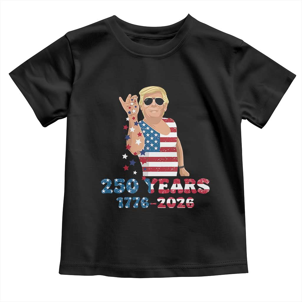 250 Years American Anniversary Toddler T Shirt Patriotic Trump 4th of July TS14 Black Print Your Wear