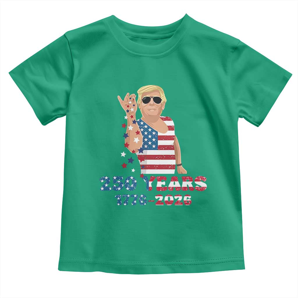 250 Years American Anniversary Toddler T Shirt Patriotic Trump 4th of July TS14 Irish Green Print Your Wear