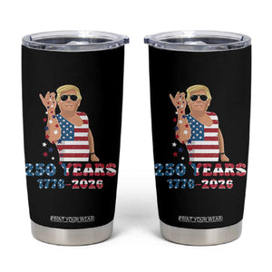 250 Years American Anniversary Tumbler Cup Patriotic Trump 4th of July TS14 Black Print Your Wear