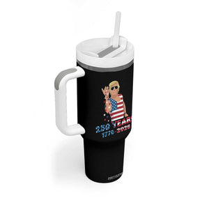250 Years American Anniversary Tumbler With Handle Patriotic Trump 4th of July TS14 Print Your Wear