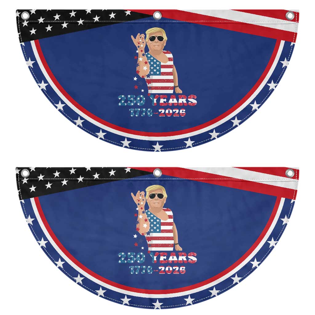 250 Years American Anniversary Patriotic Fan Flag Trump 4th of July