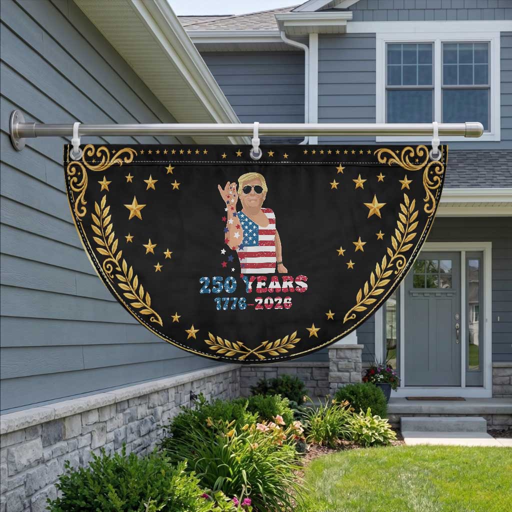 250 Years American Anniversary Patriotic Fan Flag Trump 4th of July