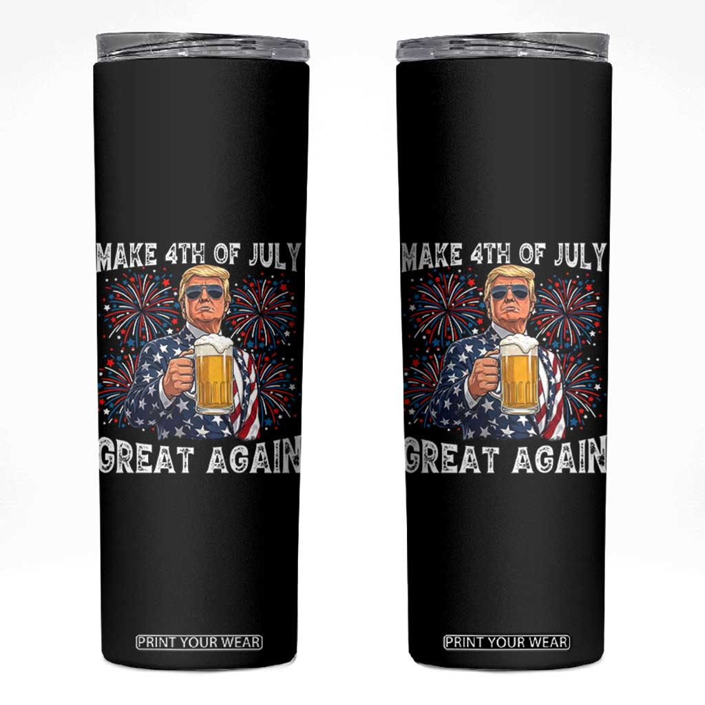 Trump Make 4th of July Great Again Skinny Tumbler Funny Drinking Beer TS14 Black Print Your Wear