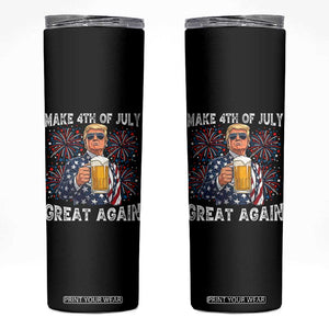 Trump Make 4th of July Great Again Skinny Tumbler Funny Drinking Beer TS14 Black Print Your Wear