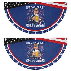 Trump Make 4th of July Great Again Patriotic Fan Flag Funny Drinking Beer