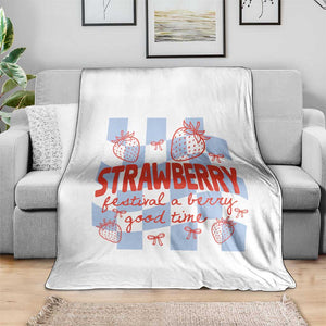 Strawberry Festival Throw Blanket 1968 A Berry Good Time Summer TS14 Print Your Wear