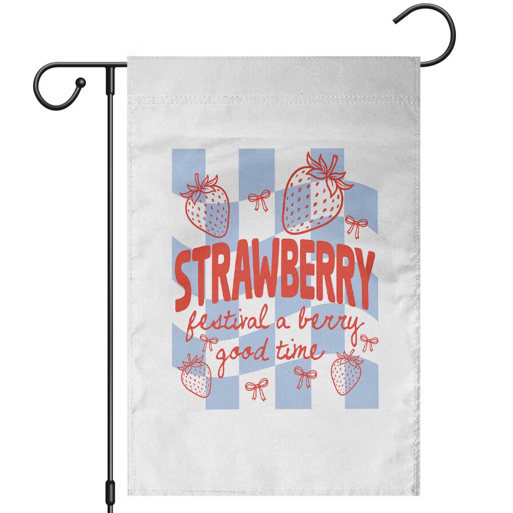 Strawberry Festival Garden Flag 1968 A Berry Good Time Summer TS14 White Print Your Wear