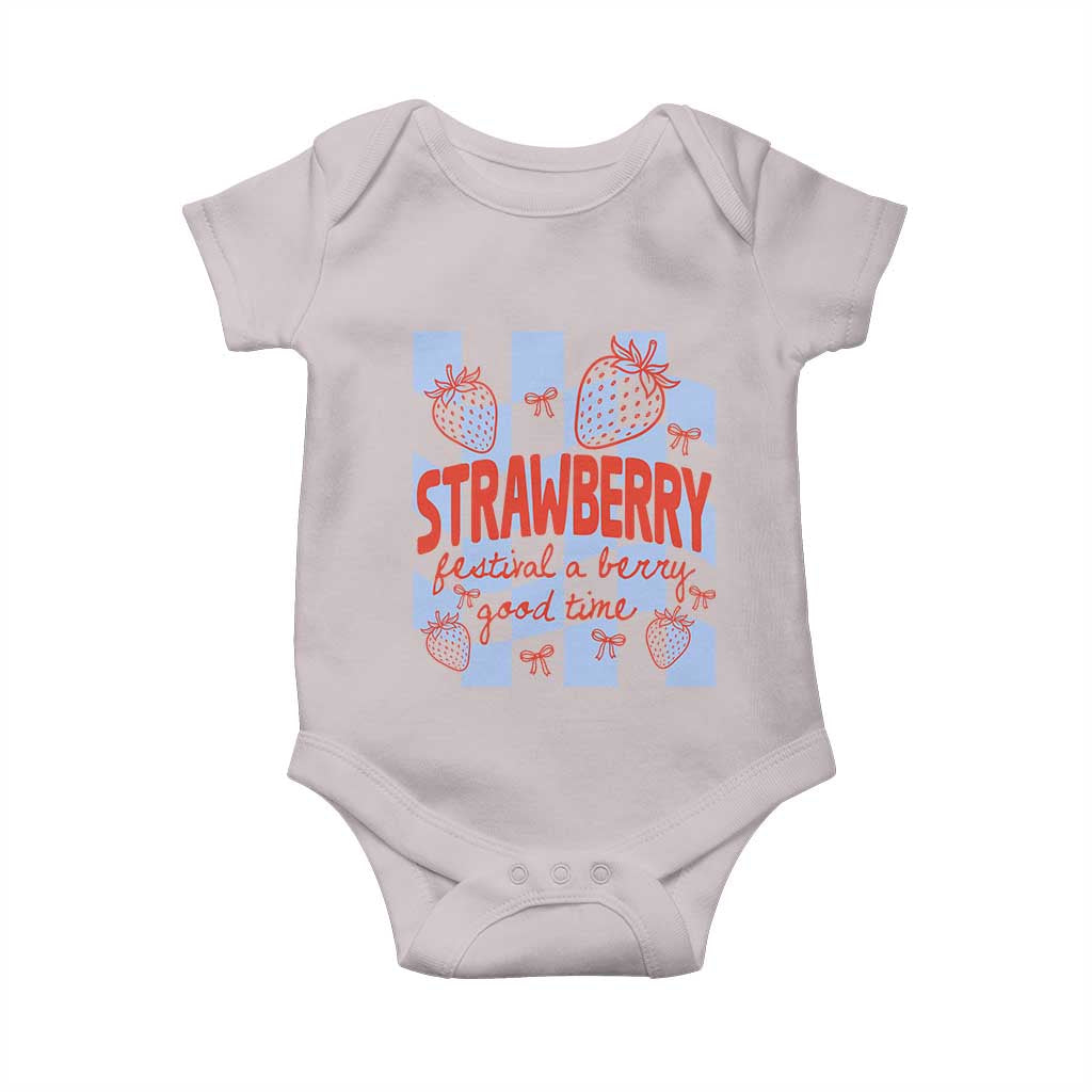 Strawberry Festival Baby Onesie 1968 A Berry Good Time Summer TS14 Ice Gray Print Your Wear