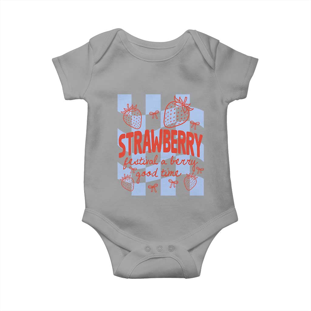 Strawberry Festival Baby Onesie 1968 A Berry Good Time Summer TS14 Sport Gray Print Your Wear