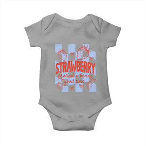 Strawberry Festival Baby Onesie 1968 A Berry Good Time Summer TS14 Sport Gray Print Your Wear