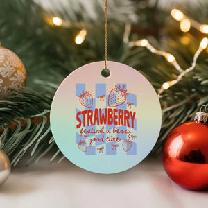 Strawberry Festival Ceramic Ornament 1968 A Berry Good Time Summer TS14 1pc Pastel Print Your Wear