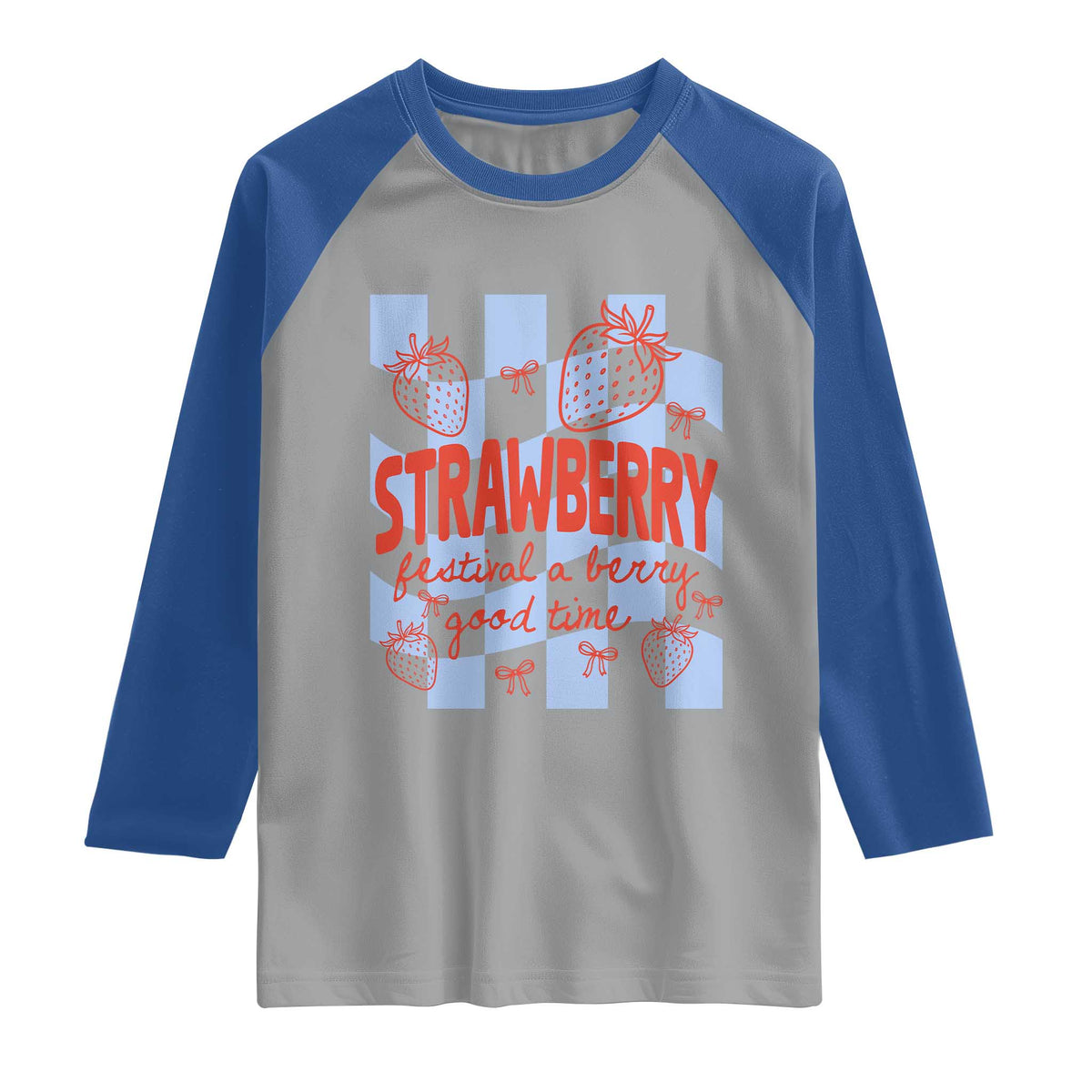 Strawberry Festival Raglan Shirt 1968 A Berry Good Time Summer TS14 Sport Gray Royal Print Your Wear