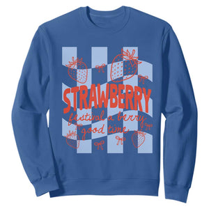 Strawberry Festival Sweatshirt 1968 A Berry Good Time Summer TS14 Royal Blue Print Your Wear
