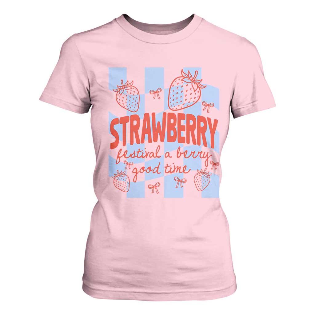 Strawberry Festival T Shirt For Women 1968 A Berry Good Time Summer TS14 Light Pink Print Your Wear