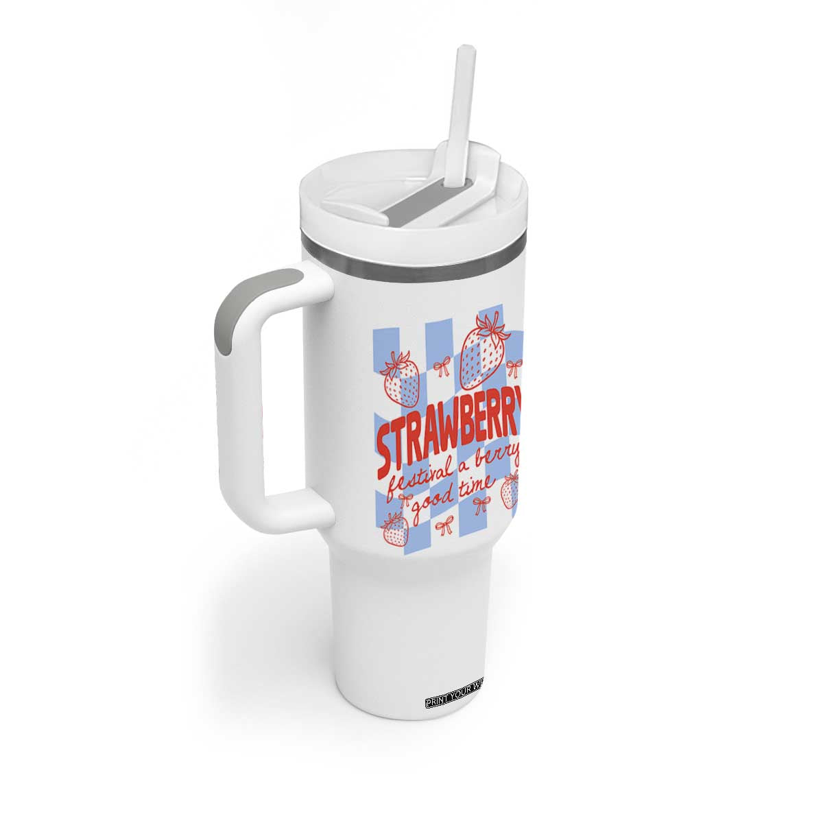 Strawberry Festival Tumbler With Handle 1968 A Berry Good Time Summer TS14 Print Your Wear