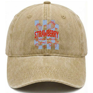 Strawberry Festival Washed Cotton Baseball Cap 1968 A Berry Good Time Summer TS14 Print Your Wear