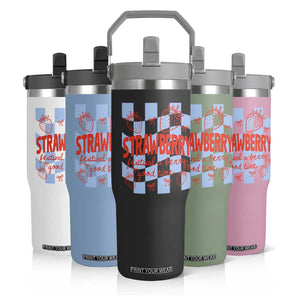 Strawberry Festival Flip Straw Tumbler 1968 A Berry Good Time Summer TS14 Print Your Wear