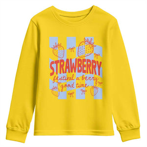 Strawberry Festival Youth Sweatshirt 1968 A Berry Good Time Summer TS14 Daisy Print Your Wear
