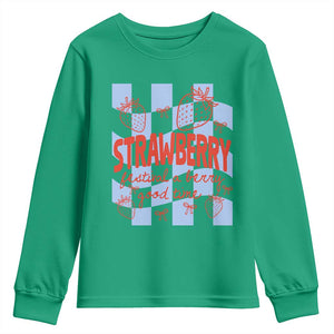 Strawberry Festival Youth Sweatshirt 1968 A Berry Good Time Summer TS14 Irish Green Print Your Wear