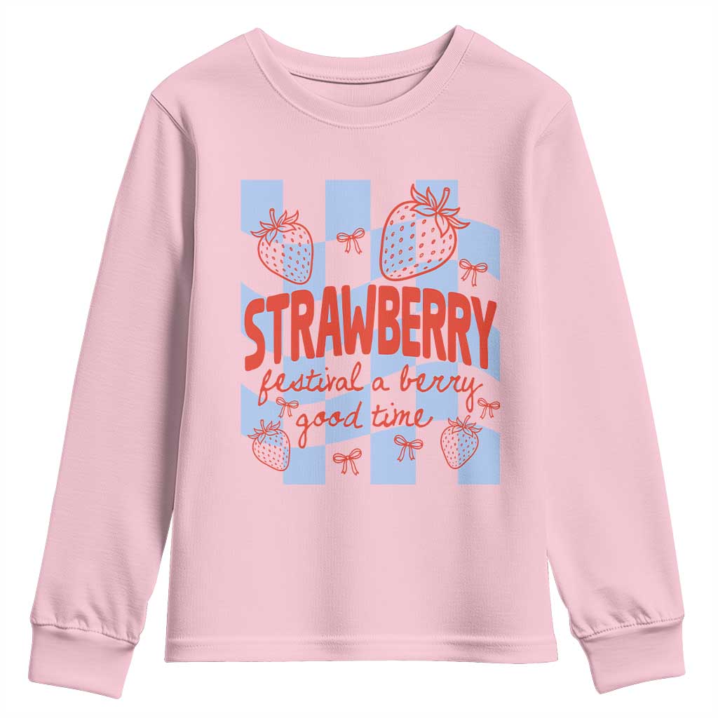 Strawberry Festival Youth Sweatshirt 1968 A Berry Good Time Summer TS14 Light Pink Print Your Wear