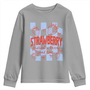 Strawberry Festival Youth Sweatshirt 1968 A Berry Good Time Summer TS14 Sport Gray Print Your Wear