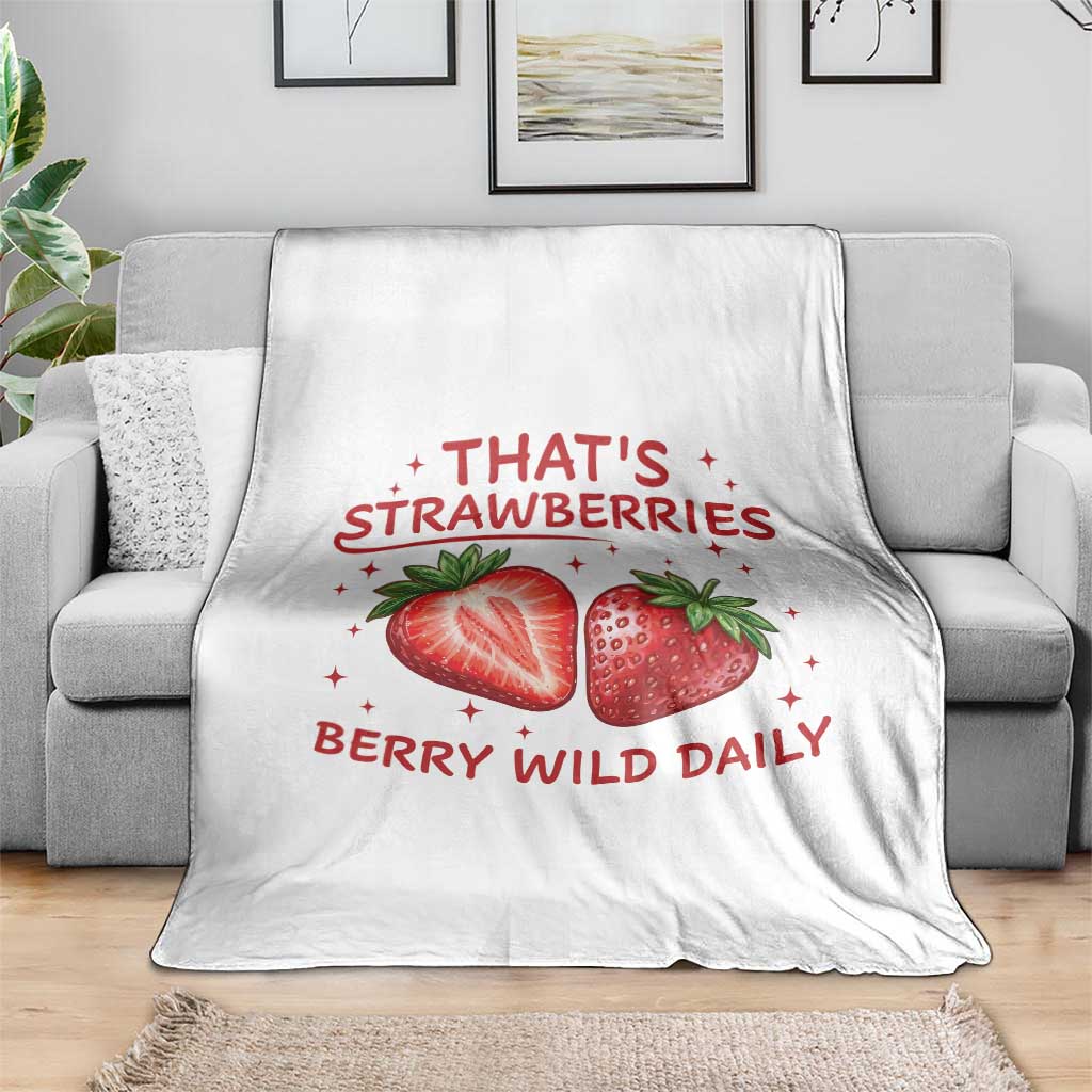 That’s Strawberries Throw Blanket Summer Fruit Festival TS14 Print Your Wear