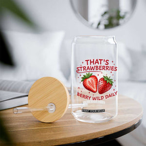 That’s Strawberries Glass Can Summer Fruit Festival TS14 Print Your Wear