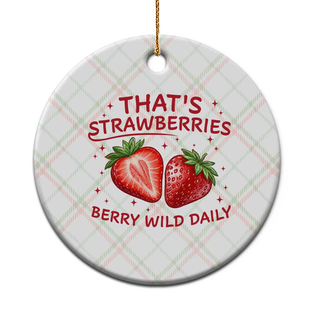 That’s Strawberries Ceramic Ornament Summer Fruit Festival TS14 1pc Christmas Plaid Print Your Wear