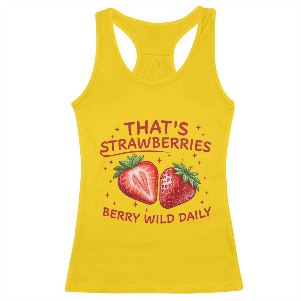 That’s Strawberries Racerback Tank Top Summer Fruit Festival TS14 Daisy Print Your Wear