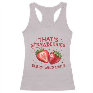 That’s Strawberries Racerback Tank Top Summer Fruit Festival TS14 Ice Gray Print Your Wear